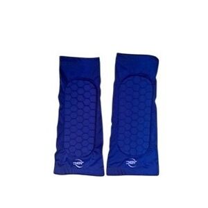 D-E-N Blue Padded Knee Sleeves Compression Honeycomb Leg Guards Pair Size M